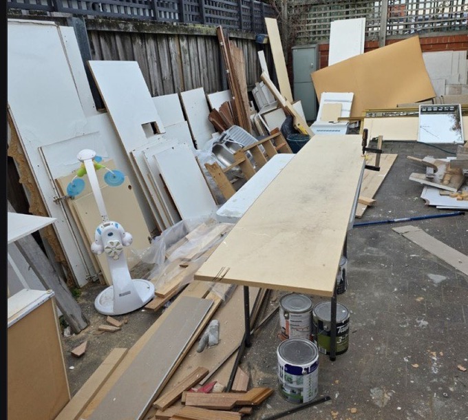 Backyard cleanup — before rubbish removal